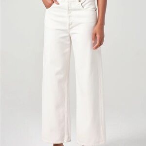 Agolde Classic White Wide-Leg Jeans